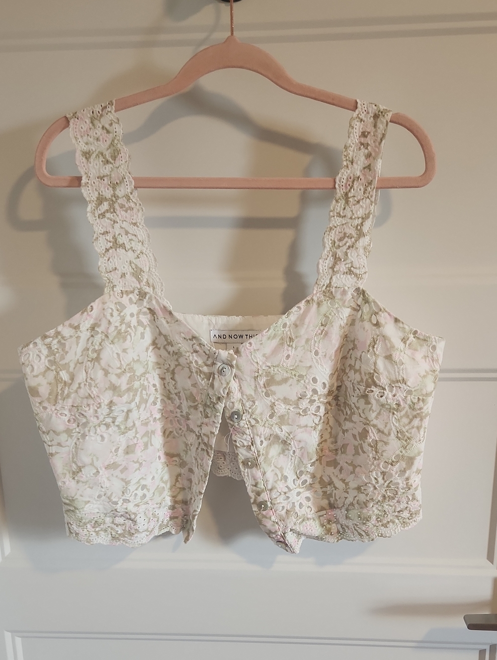 Cotton Embroidery Crop Top